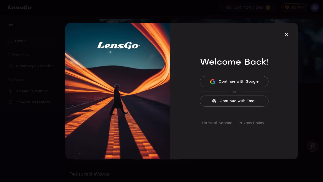 LensGo 网站截图
