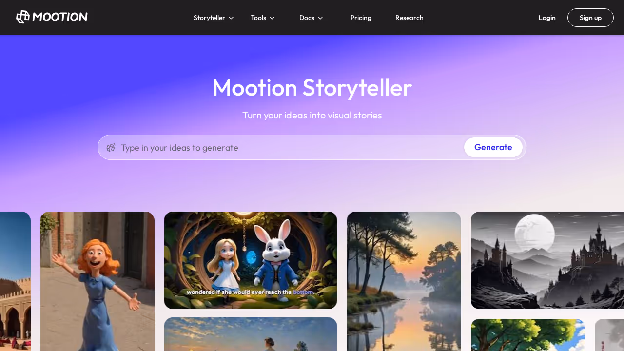 Mootion 网站截图